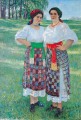 two women in latgalian dress Nikolay Bogdanov Belsky
